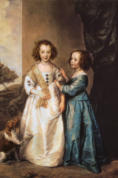 Van Dyck, Anthony - Porträt von Philadelphia und Elizabeth Wharton, 1640. Öl auf Leinwand, 162 x 130 cm. Eremitage Sankt Petersburg