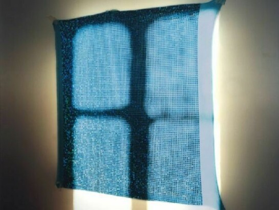 Elisa Sighicelli, Untitled (Blue Fabric), 2011 Partially backlit C-print mounted on lightbox 48 13/16 x 48 13/16 x 1 9/16 inches (124 x 124 x 4 cm) Ed. of 3