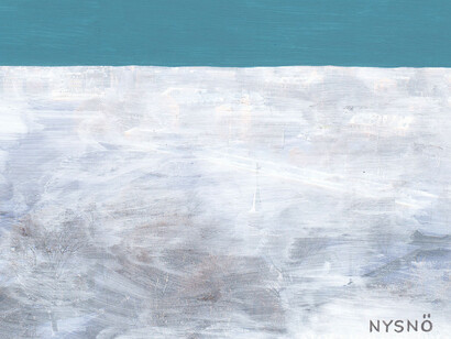 Jochen Gerner, 020/Nysnö, 2017, serie Stockholm, acrylic painting on contemporary postcard, 10,5 x 14,2 cm. Courtesy Jochen Gerner et galerie anne barrault
