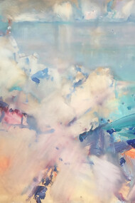 Turquoise and Gold, Sutomore Bay, Montenegro (2022), oil on board, 27.5 × 36 cm. © Barry John Raybould