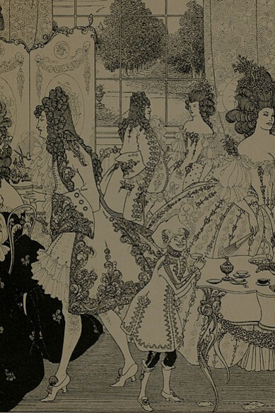 'The Rape of the Lock,' a classic heroi-comical poem with illustrations by Aubrey Beardsley, alongside the witty verses of Alexander Pope