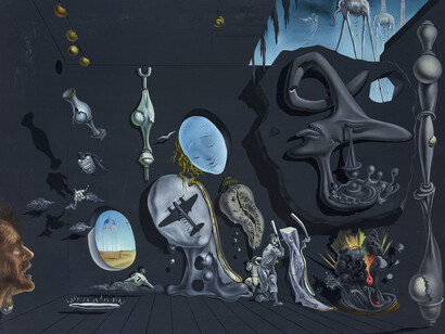Salvador Dali, Uranium and Atomica Melancholica Idyll, 1945. Avec l'aimable autorisation du Musée d'Art Moderne de Paris
