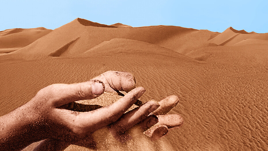 We humans (and, in general, the whole life on this planet) thrive on a single grain of sand! The ratio between one single grain of sand and the whole sand of the Sahara desert is very close to the ratio between the number of all the natural proteins existing on Earth and the number of all the theoretically possible proteins.