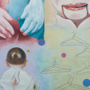 Chema Cobo, Speak spook, 2014, Óleo sobre lienzo, 159 x 157 cm. Courtesy of Miguel Marcos gallery