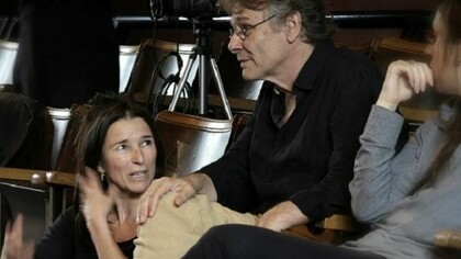 Lilo Baur, Daniel Pennac e Clara Bauer (ph. Alessandro Schinco).