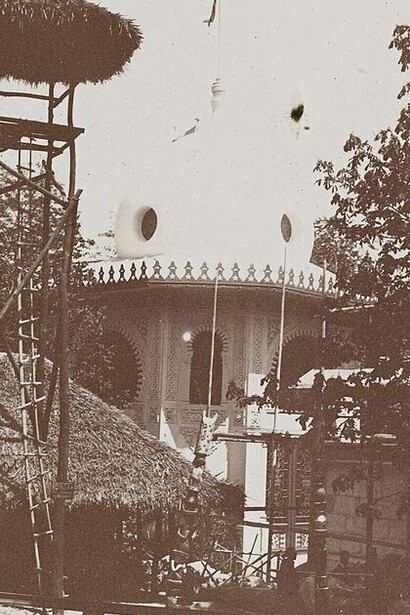 Pabellón de Dahomey en la exposición universal de 1900, París, Francia