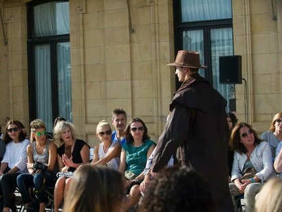 Desfile de Gipuzkoa de Moda en el edificio de Tabakalera, San Sebastián