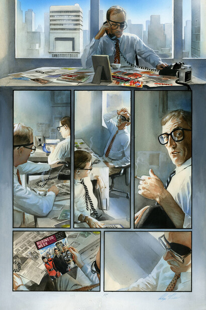 Una tavola da Marvels, storia dipinta da Alex Ross. Per gentile concessione di Anna Defrancesco comunicazione