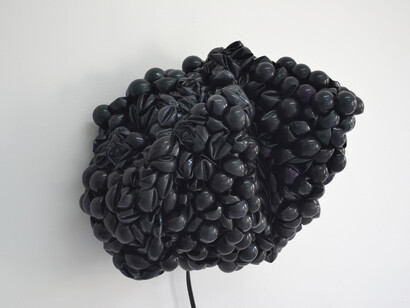 Charlotte Becket, Nag, 2014, Silicone, motor, hardware, 22 x 16 x 11 inches