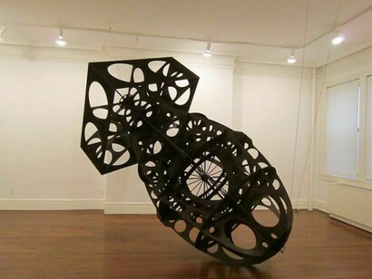 Robert Morris, Fat Man, 2013, Stained Atlantic Birch, 144 x 60 x 60 inches