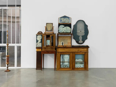 Shuo Hao, Huile de vitre, exhibition view. Courtesy of Galerie Derouillon