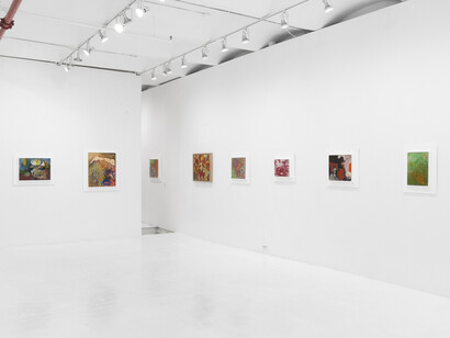 After magic: early works by Pat Passlof: 1948-1962, exhibition view. Courtesy of Eric Firestone Gallery