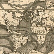 Early Ocean Currents, Eberhard Werner Happel, Die Ebbe und Fluth auff einer Flachen Landt-Karten fürgestelt. Ulm, 1685