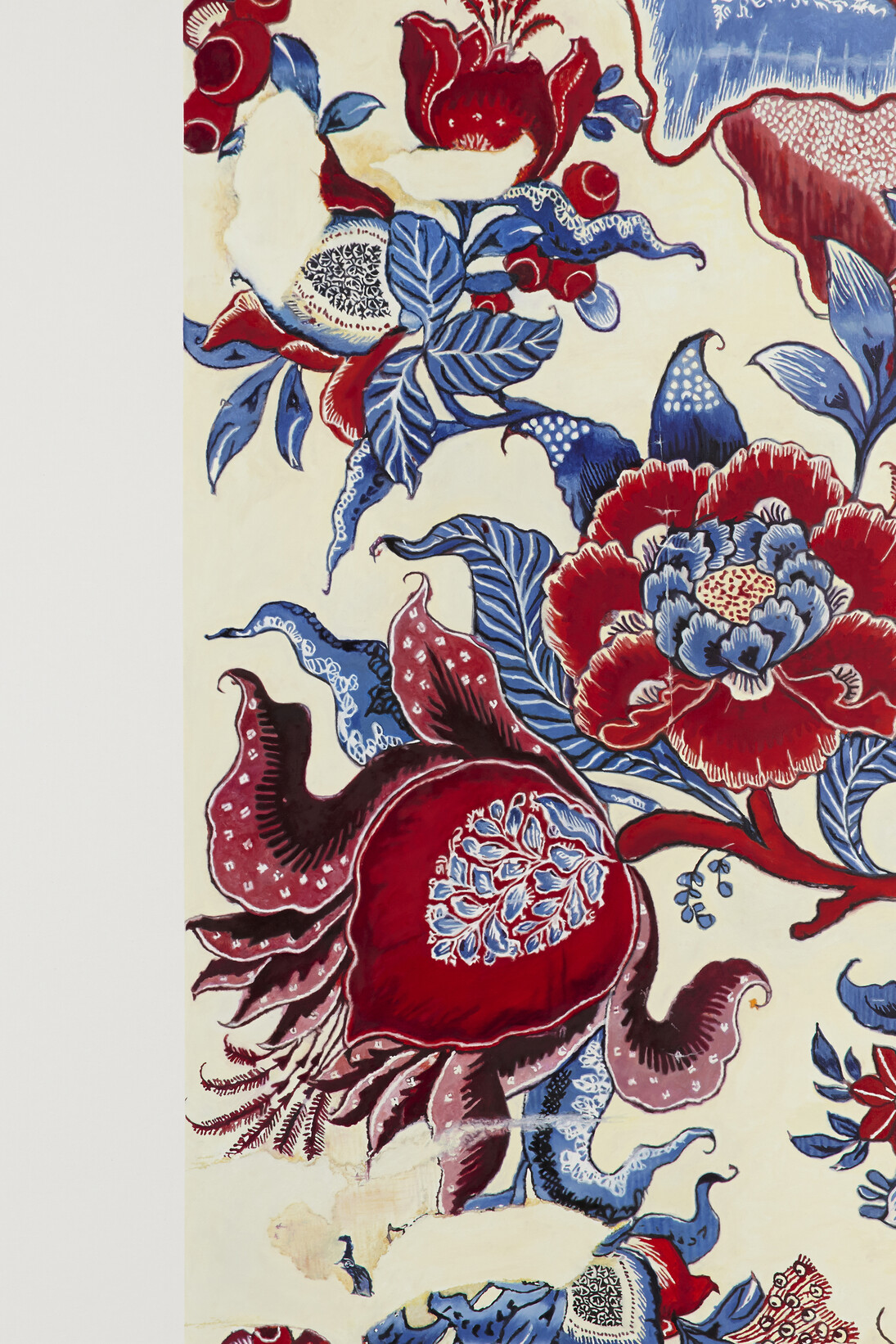 Gibb Slife, detail of Untitled (Palampore), 2014, oil on canvas, 60 x 48 inches