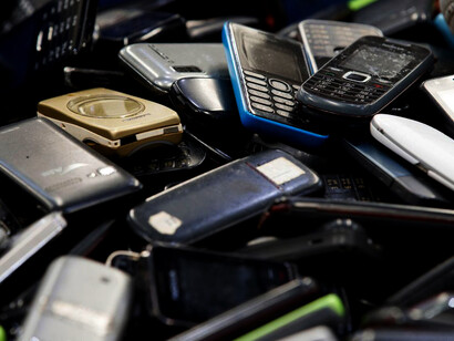 Desechos electrónicos de teléfonos móviles