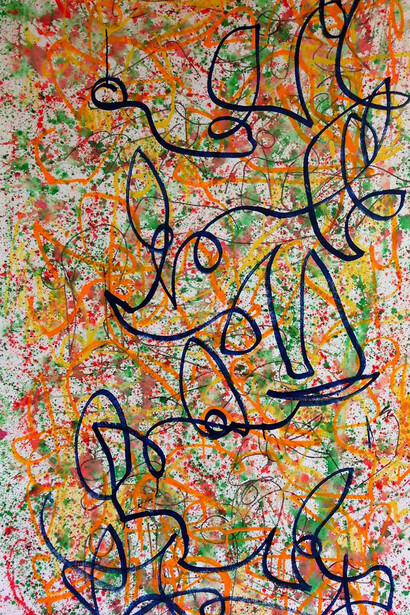 Michael Hutchison, All Too Human VII, 2015, Acrylic on canvas, 103 x 177 cm
