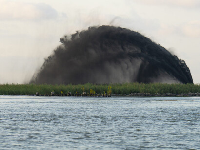 Regina Agu, Mud dredge, Mississippi River Delta, 2019. Courtesy of MoCP		