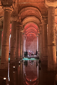 Interior, Basilica Cistern, Istanbul, Turkey