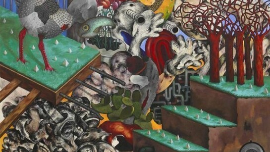 Ahmed Alsoudani, Untitled, 2013, Acrylic and charcoal on canvas, 186 x 246 cm