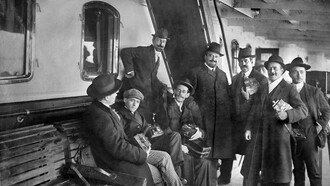 Llegada de Vicente Blasco Ibañez a Buenos Aires, Argentina
