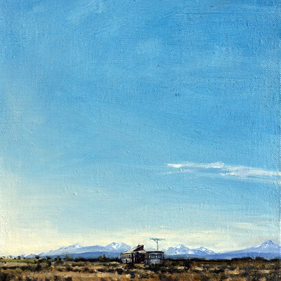 North of Dallas Divide (Detail), Oil on Linen, 10 1/2 x 9 1/2 in (26.67 x 24.15 cm), 2017. Courtesy of David B. Smith Gallery