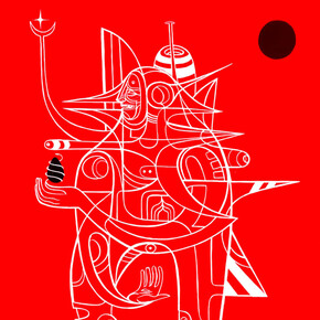 Doze Green AEON1, 100x100 cm, acrylic on canvas