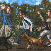 N.I. Nesterova, Le chasse. Hunting. Polyptych, 2011. Courtesy of New Tretyakov Gallery