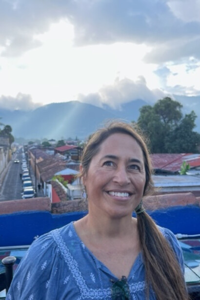 The author, Maria Olsen, in Antigua, Guatamala 