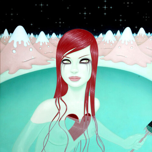 Tara McPherson, Weight of water, dettaglio, 101 x 76 cm, oil on board, Dorothy Circus Gallery