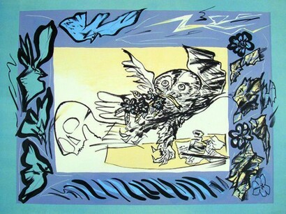 Ceri Richards, And death shall have no dominion, lithograph