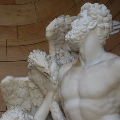 Eduard Müller, "Prometeo encadenado y las oceánidas", escultura, 1872-1879