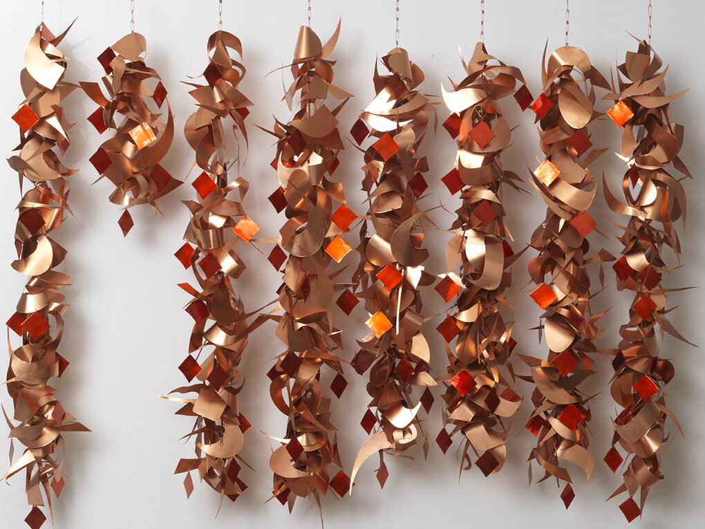 Jinchi Pouran, Hanged, detail, 2015, copper, 7w in