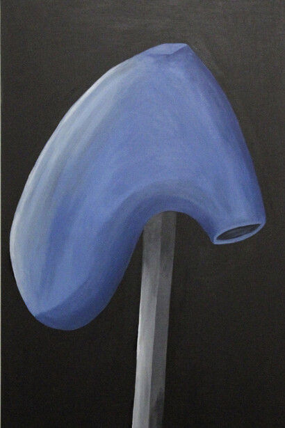 Matteo Messori, Antiforma, 2018. Acrilico e olio su tela. 120 x 60 cm