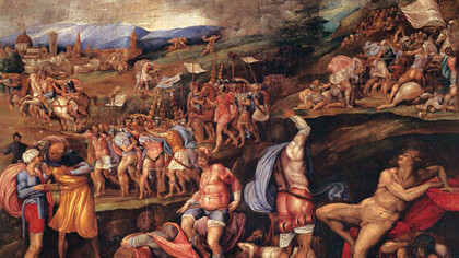 Battista Franco detto il Samolei, La battaglia di Montemurlo, particolare 