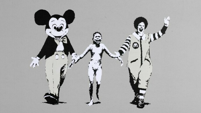 Uma visão de Bansky sobre o consumismo