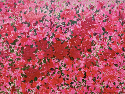 Flower Dance, 35.82 x25.70 inch(30 ho), Mixed media, 2021. Courtesy of Kate Oh Gallery