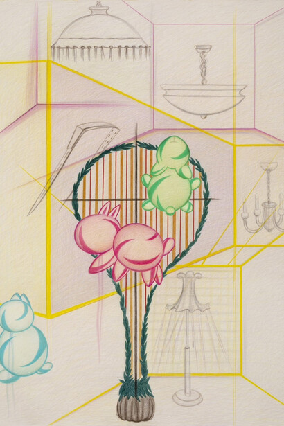 Maia Naveriani 'And The Winner Is' 2011, coloured pencil on paper