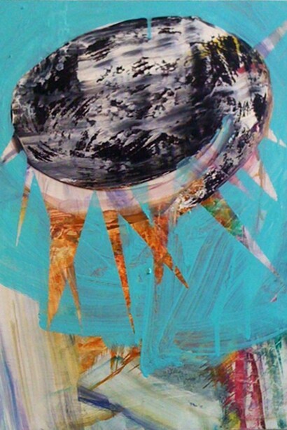 Allison Evans, Zwoosh, 2013, oil on panel, 14h x 11w in.