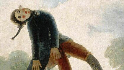 «El pelele» (1791-1792), detalle, Francisco de Goya