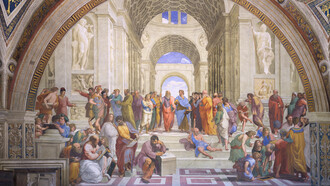 "The School of Athens," by Raffaello Sanzio da Urbino (between 1509 and 1511). Power and leadership were always relevant discussion topics, inspiring many great thinkers throughout history
