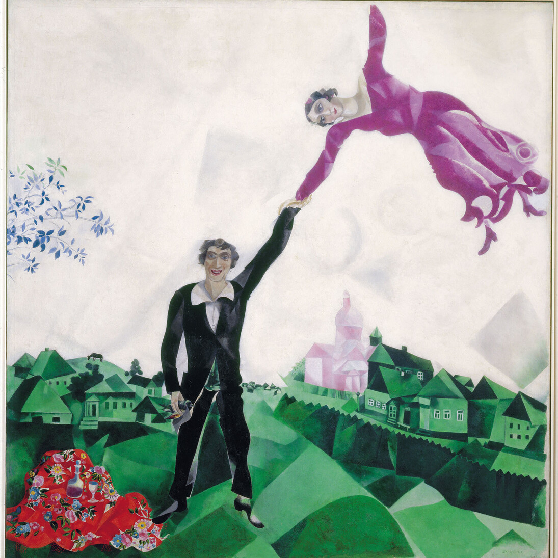 Marc Chagall, The Promenade, 1917-1918, oil on canvas, State Russian Museum, Saint Petersburg © Chagall ® SABAM Belgium 2015