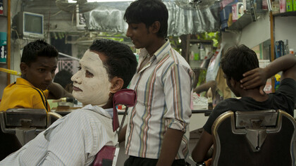 Man Gets a Facial, Mumbai. From the series Shave, 2012.