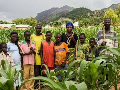 Nigerianos en una zona rural del país