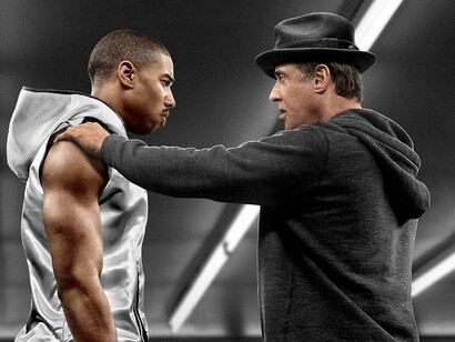 Balboa, enseñando al hijo de Apolo Creed