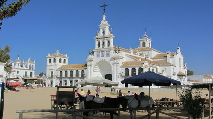 El Rocío y la ermita, Almonte, Huelva, España