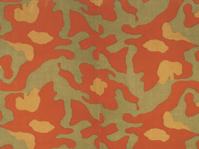 Alighiero Boetti, Mimetico, 1967, printed fabric on frame, 140 x 145 cm / 55.11 x 57.08 in, Courtesy Tornabuoni Art.