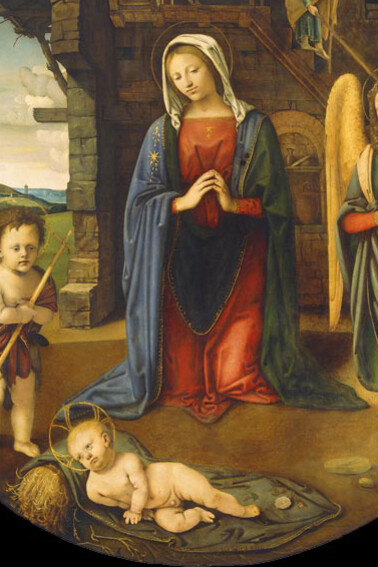 Piero di Cosimo, La Natività con San Giovannino, particolare, National Gallery of Art, Washington