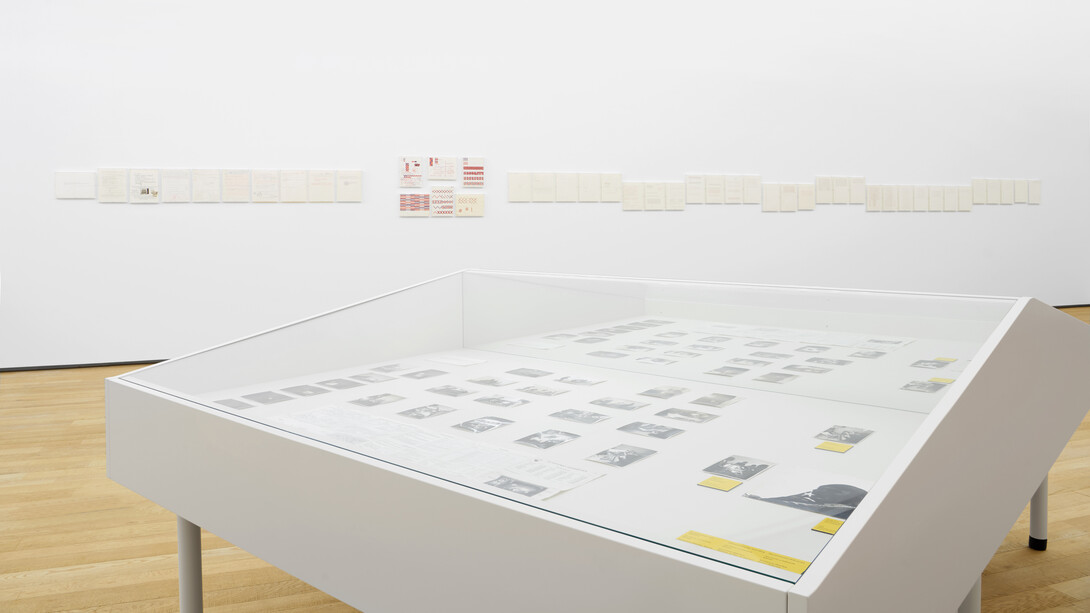 Emilio Prini, Typewriter drawings. Bologna/München/Rome – 1970/1971, vista della mostra. Per gentile concessione della Fondazione Antonio Dalle Nogare