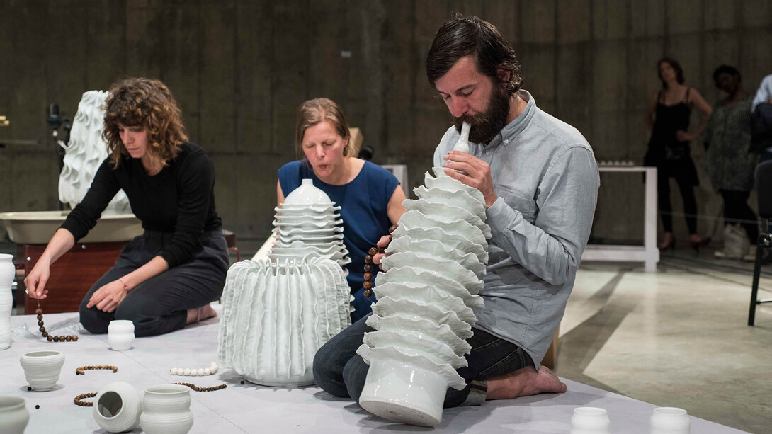 Tarek Atoui, Improvisation in 10 days, exhibition view. Courtesy of Pirelli HangarBicocca