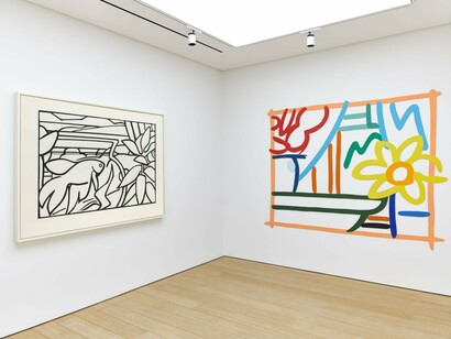 Tom Wesselmann, Seascapes, still lifes, and nudes, exhibition view. Courtesy of Gagosian 